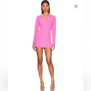 Superdown Armida Button Down Blazer Dress in Hot Pink / size M / worn once